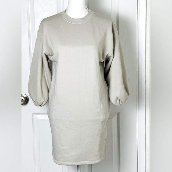 Velvet by Graham & Spencer Jensen Sweatshirt Beige Mini Dress Size XS - Picture 4 of 13